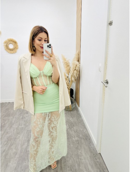 8342 Falda Soraya Encaje