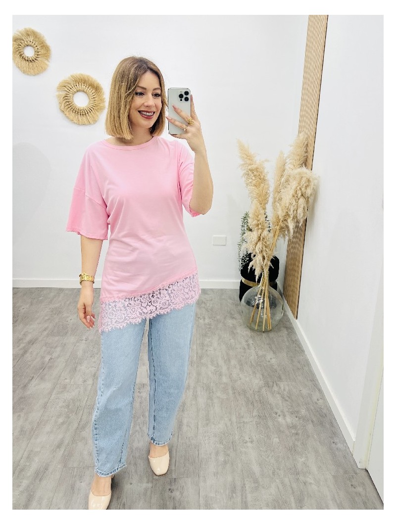 8369 Camisa Pico Lencera Basic