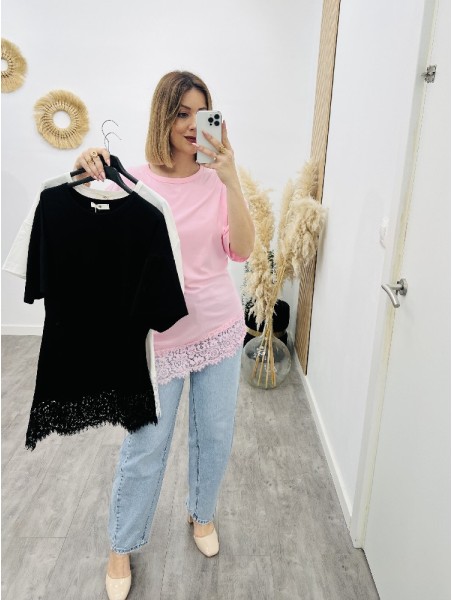 8371 Camisa Pico Lencera Basic