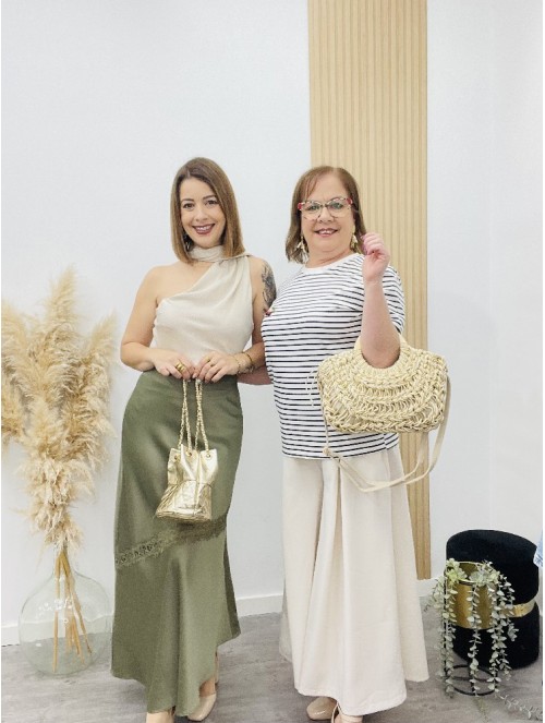 8461 Falda Lencera Seda