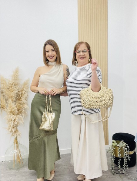 8461 Falda Lencera Seda