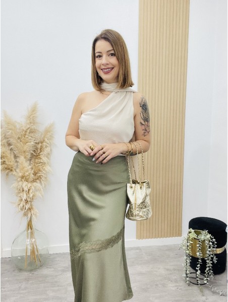 8462 Falda Lencera Seda