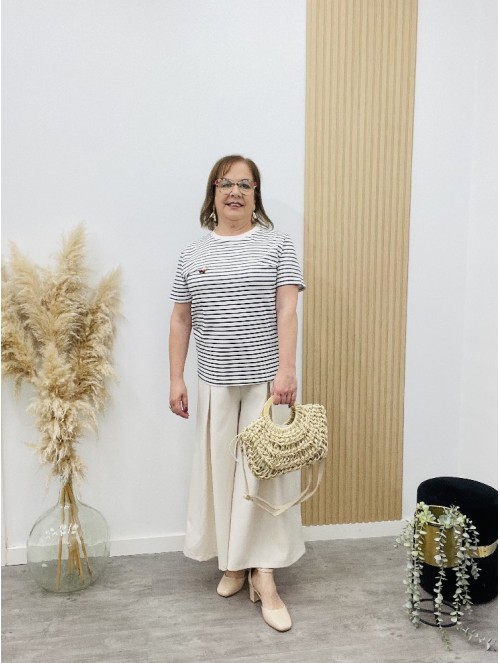 8464 Pantalón Crudo Palazzo