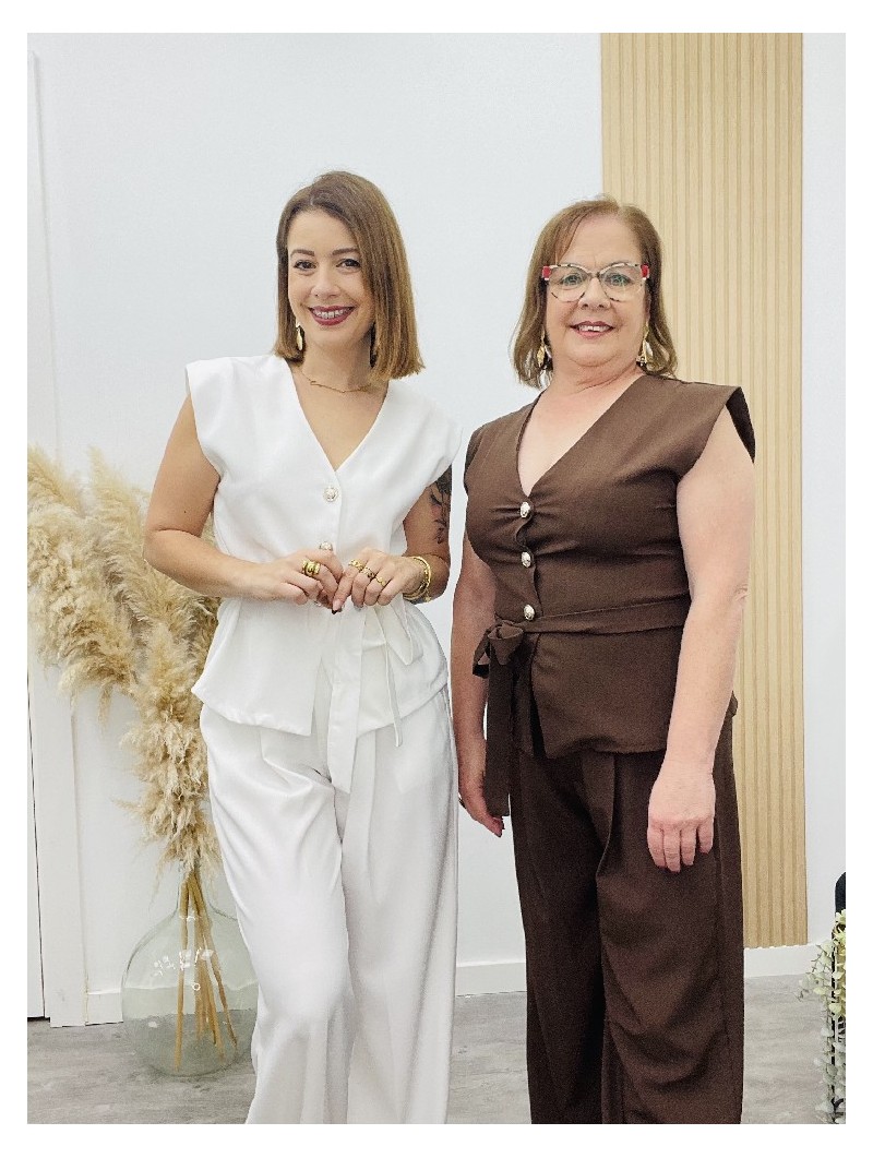 8467 Chaleco Bone Chocolate