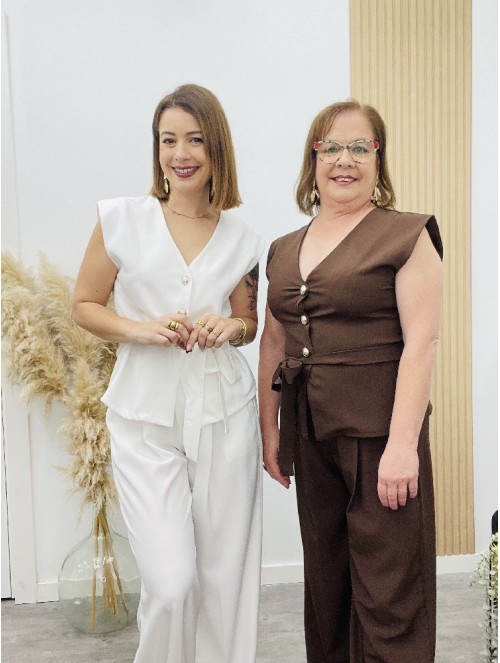 8470 Pantalon Bone Blanco