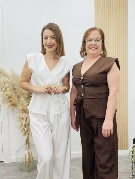 8470 Pantalon Bone Blanco