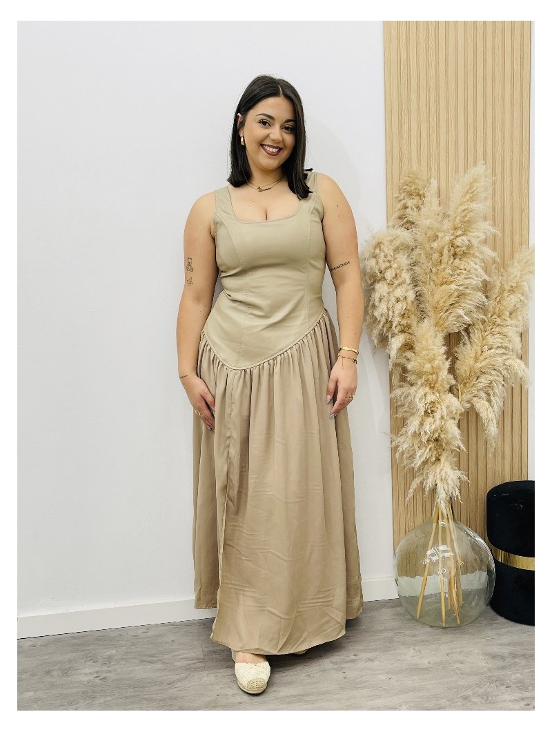 8485 Vestido beicue