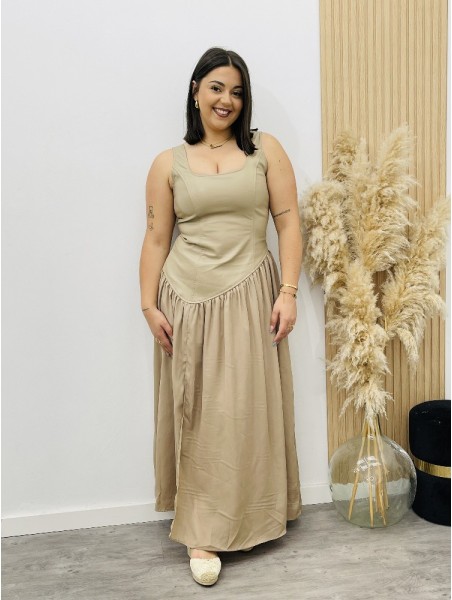 8485 Vestido beicue