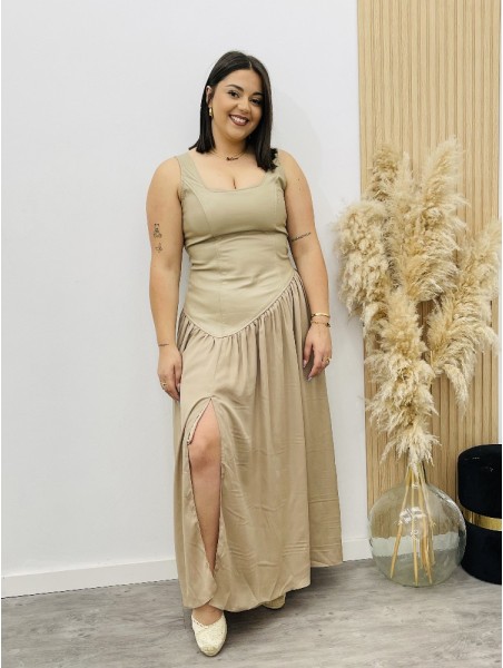 8487 Vestido beicue