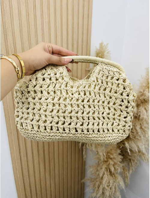 8522 Bolso Rafia Chocolate
