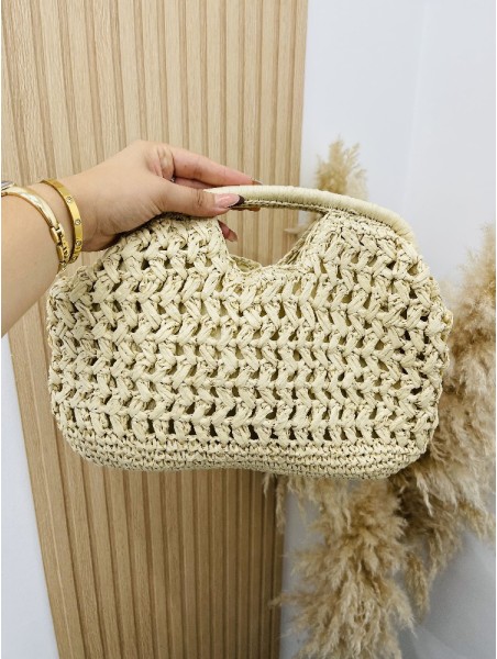 8522 Bolso Rafia Chocolate