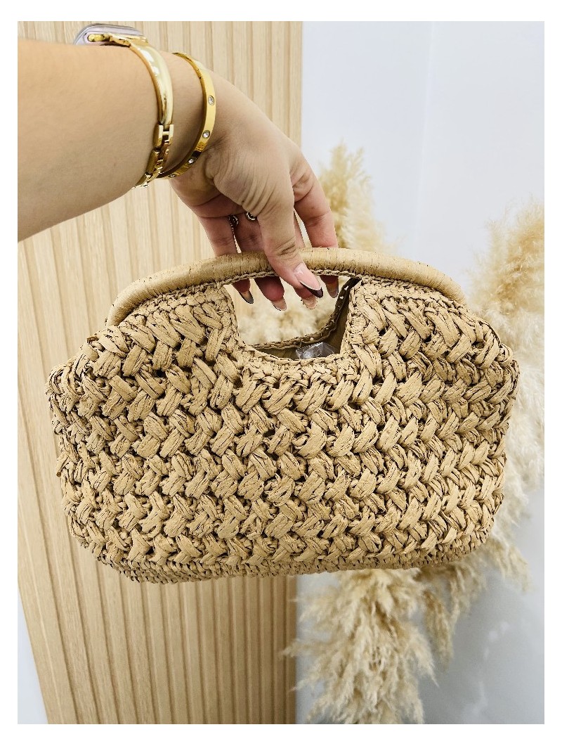 8523 Bolso Rafia Chocolate