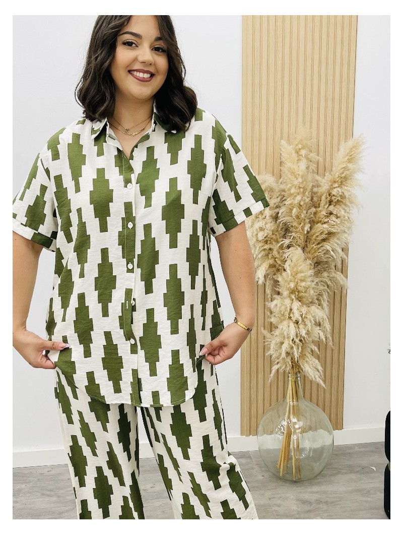 8540 Camisa Tropel Verde