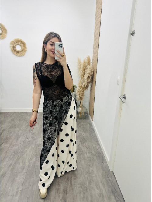 8552 Blusa encaje Asimetrico