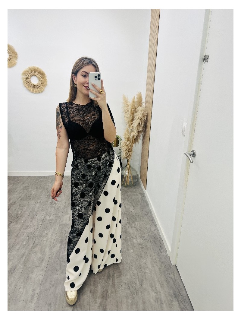 8552 Blusa encaje Asimetrico