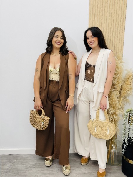 8585 Pantalon Vestir D.Boton