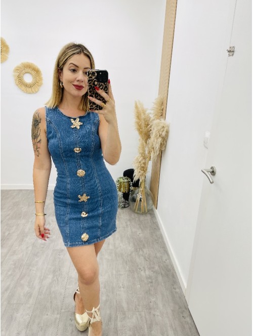 8623 Vestido Vaquero Conchas