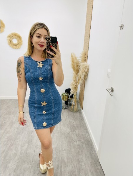 8623 Vestido Vaquero Conchas