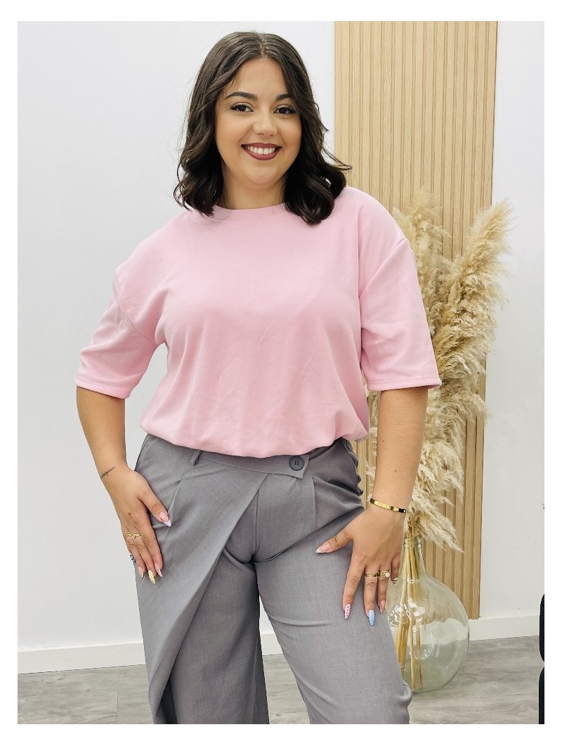 8631 Camisa Globo Rosa