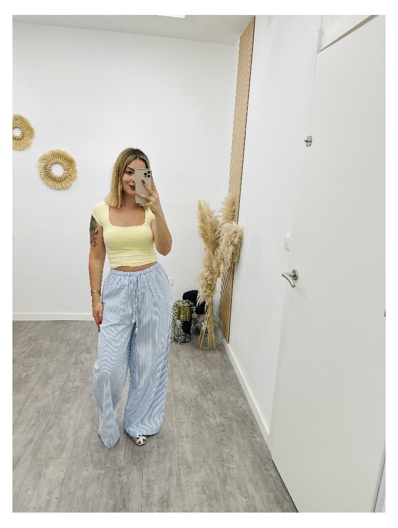 8670 Pantalones line azul