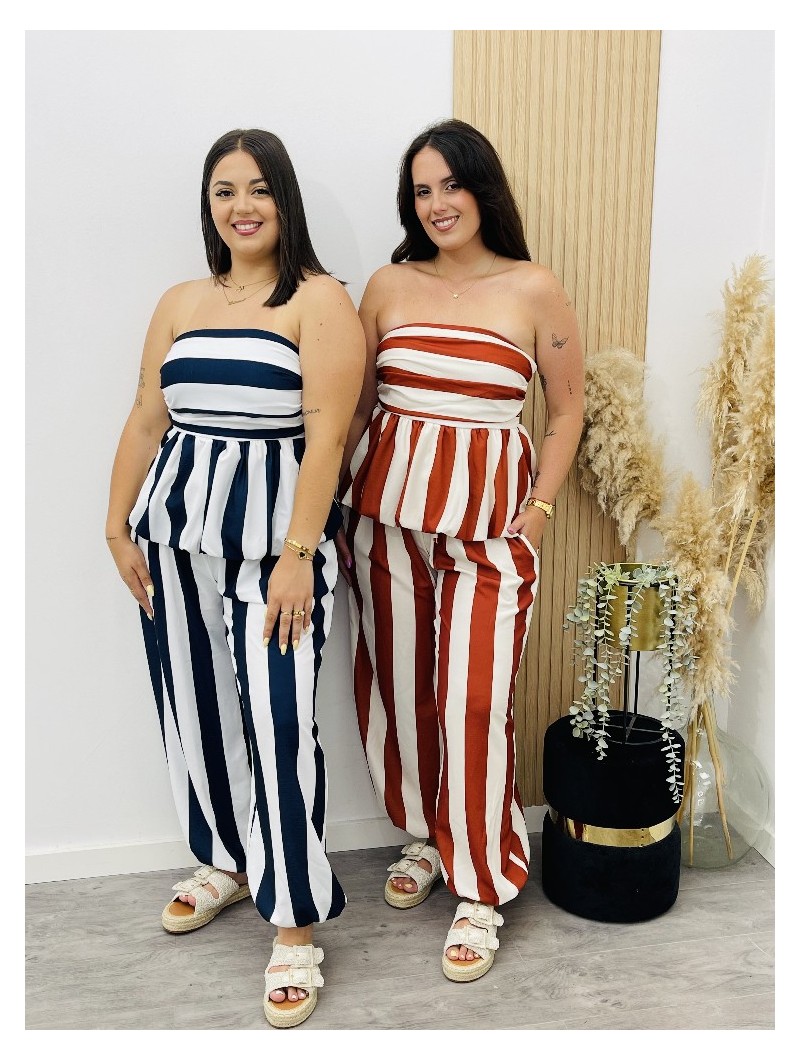 8701 Pantalon Nora rayas