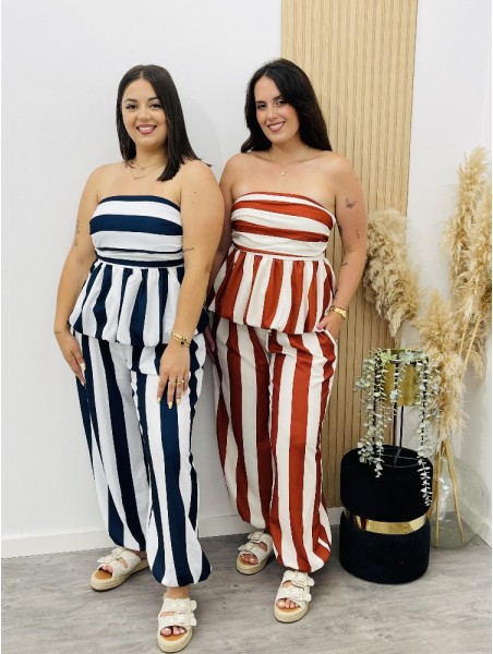 8701 Pantalon Nora rayas