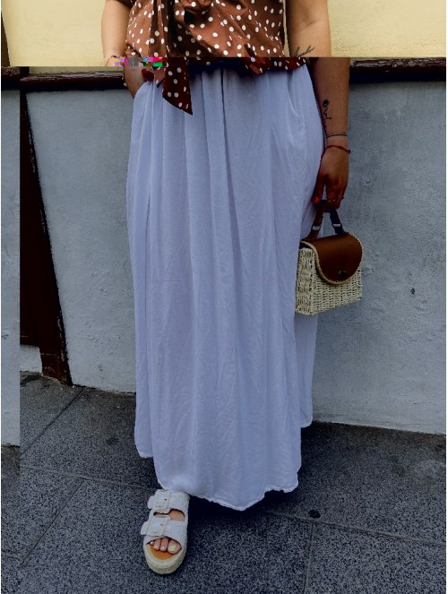 8755 Falda + Cinturon Blanca