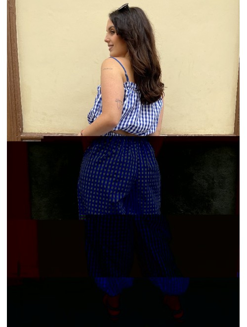 8761 Pantalon Vichy Azul