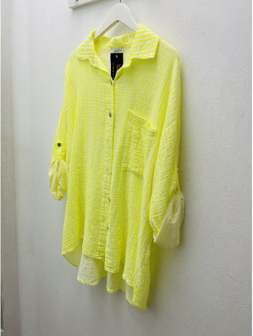 8789 Camisa Fluor Boton