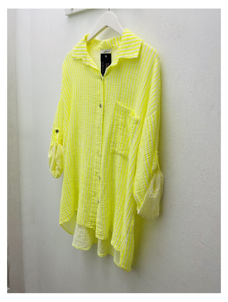 8789 Camisa Fluor Boton
