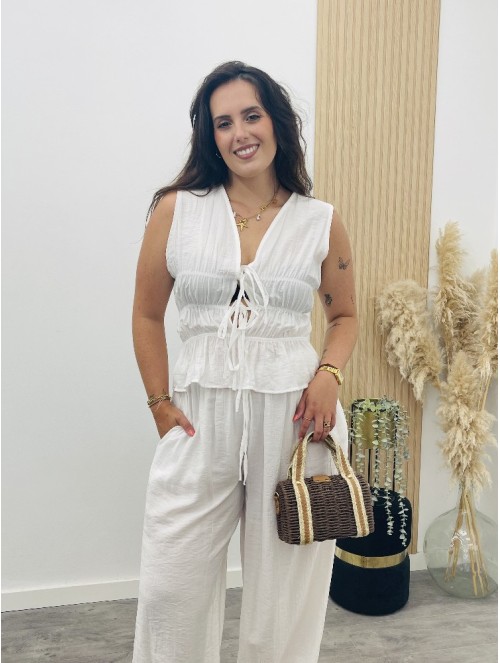 8839 Conjunto Lazos Blanco