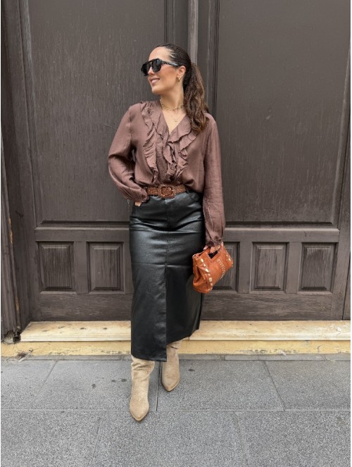8876 Falda Polipiel Nira
