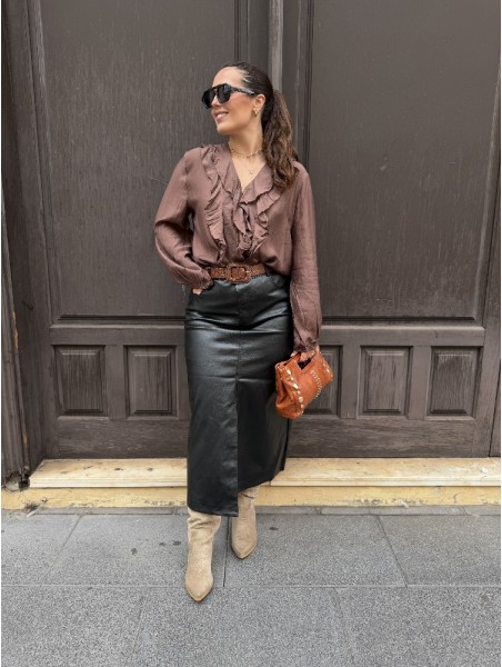 8876 Falda Polipiel Nira