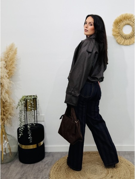 8911 Jeans Rayas Chocolate