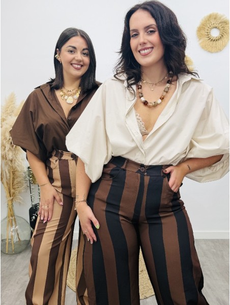 8941 Camisa Popelin Abullonada