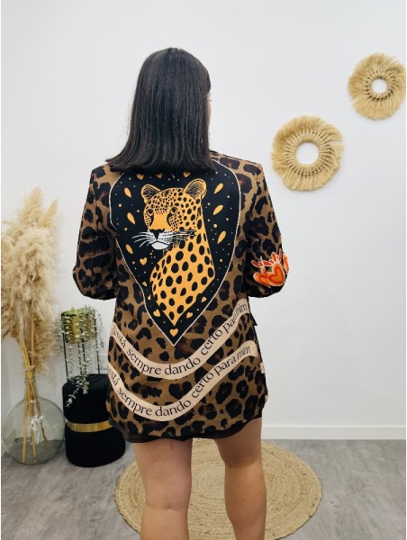 8958 Americana Estampada Leoparde