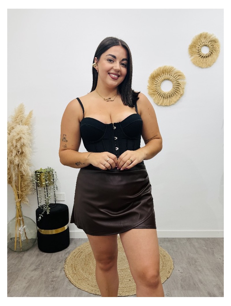 8964 Corset Encaje Chapa
