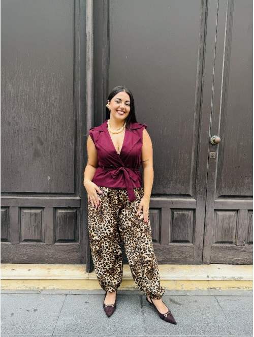 8985 Pantalon Kavaro Leopardo