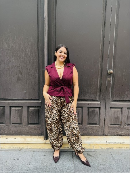 8985 Pantalon Kavaro Leopardo