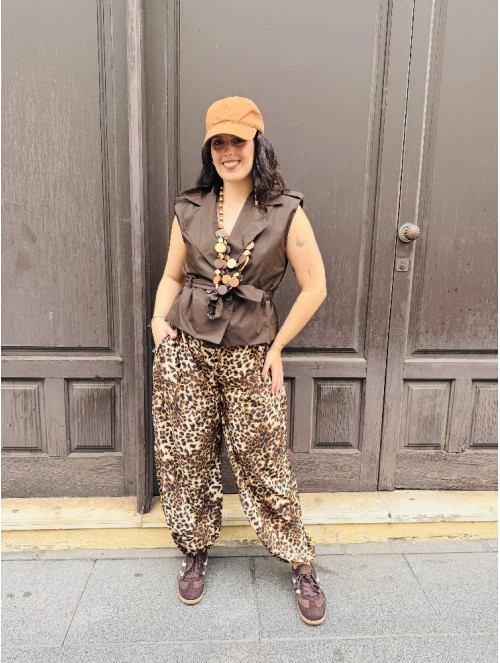 8986 Pantalon Kavaro Leopardo