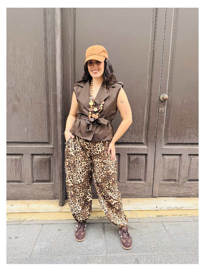 8986 Pantalon Kavaro Leopardo