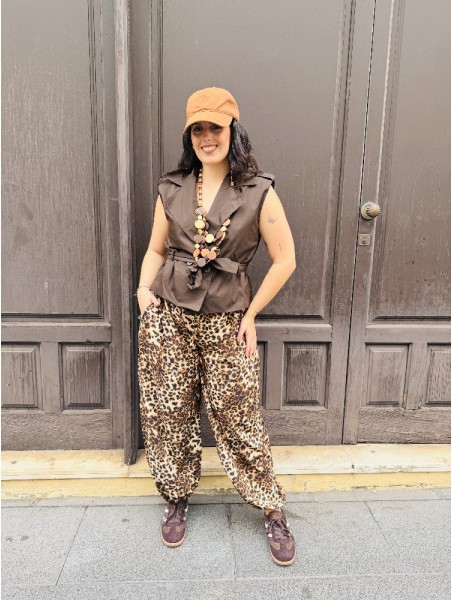 8986 Pantalon Kavaro Leopardo