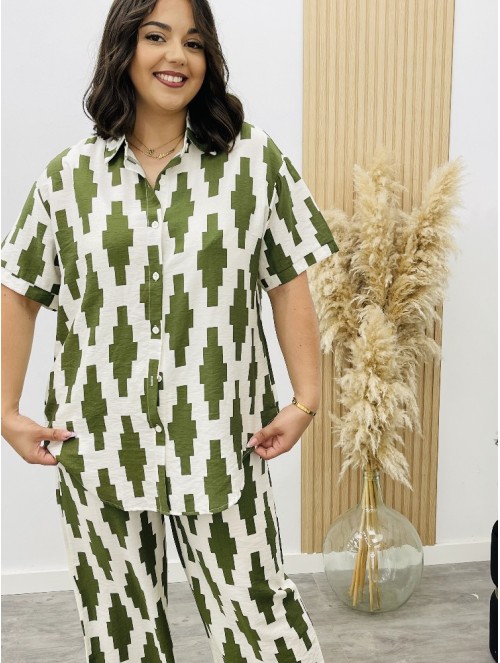 8540 Camisa Tropel Verde